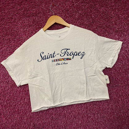 Junk Food Sommer Saint-Tropez Côte d'Azur Crop Tee Small