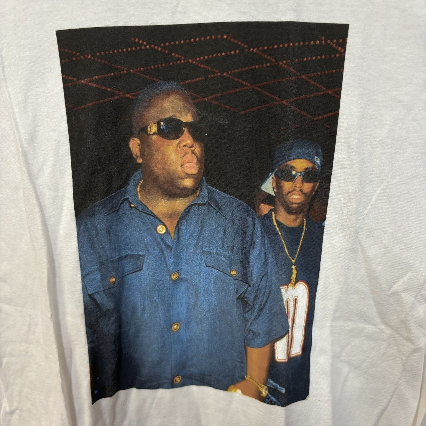 The Notorious BIG Bad Boy Club Party Poster Hip Hop Tee small