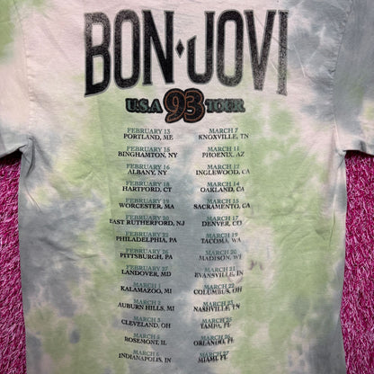 Bon Jovi Heartbreaker Keep the Faith 1993 USA Tour Arena Rock Tie Dye S