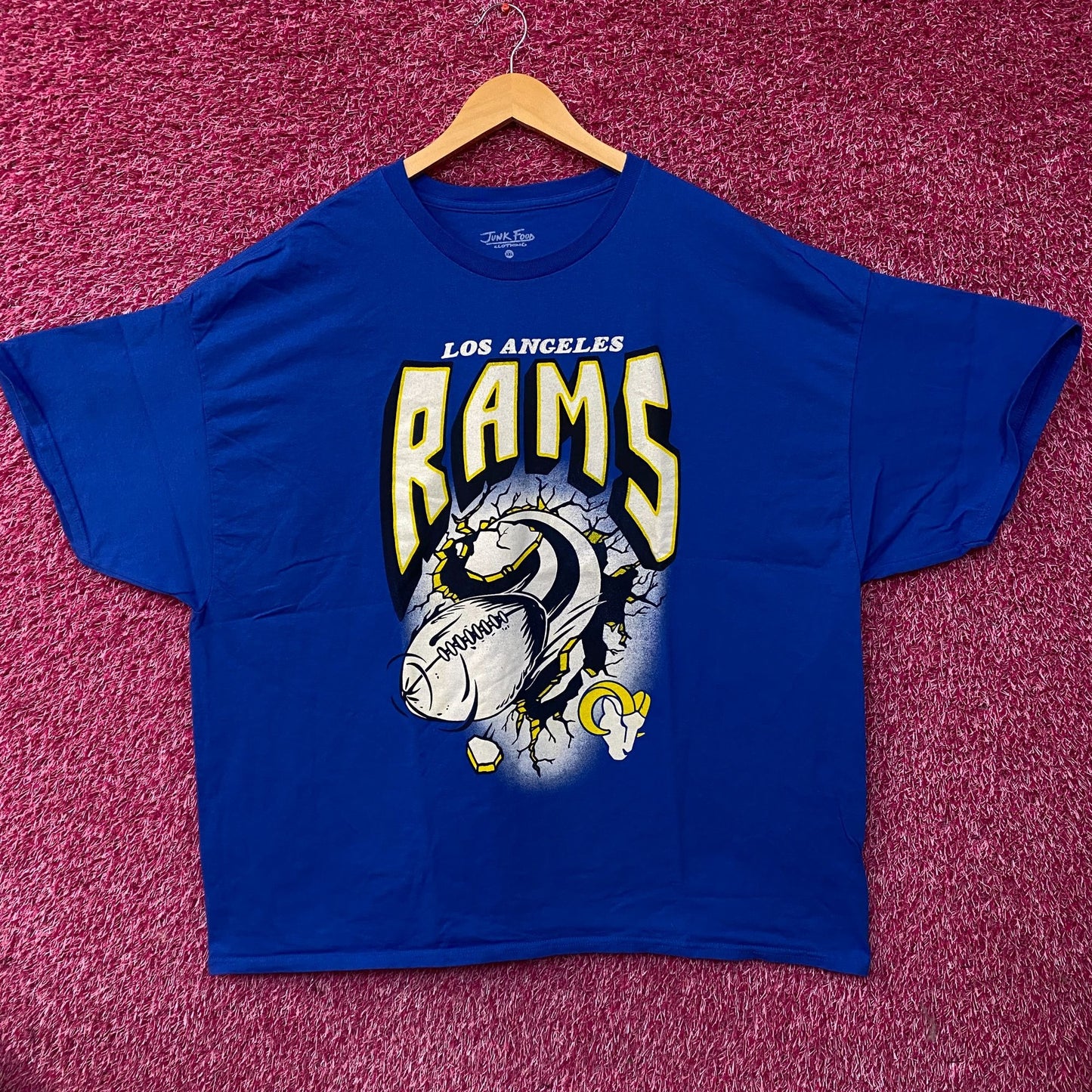 Junk Food NFL Los Angeles Rams Break Through T-Shirt 2XL