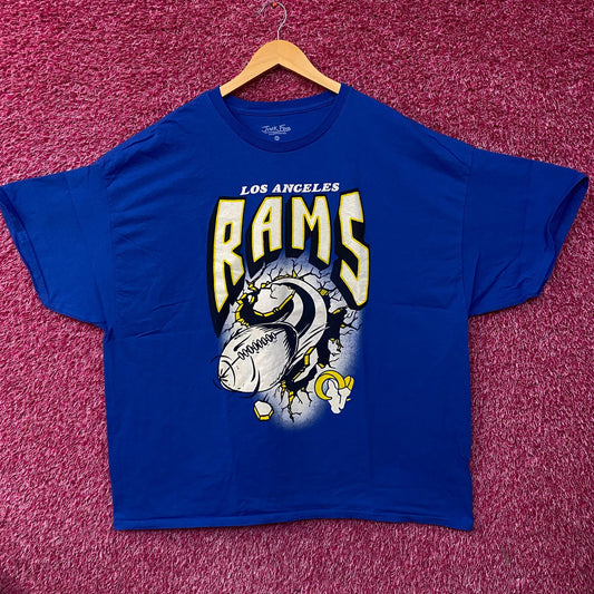 Junk Food NFL Los Angeles Rams Break Through T-Shirt 2XL