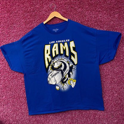 Junk Food NFL Los Angeles Rams Break Through T-Shirt 2XL