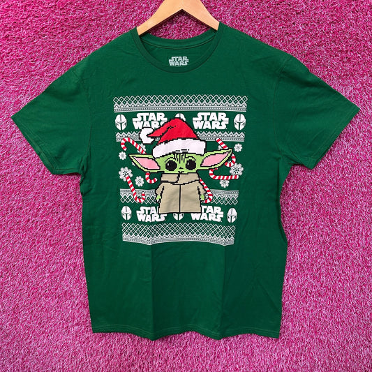 Star Wars Grogu The Mandalorian Baby Yoda Christmas Tee L