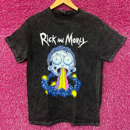 Rick and Morty Moon Morty mineral wash T-shirt size medium