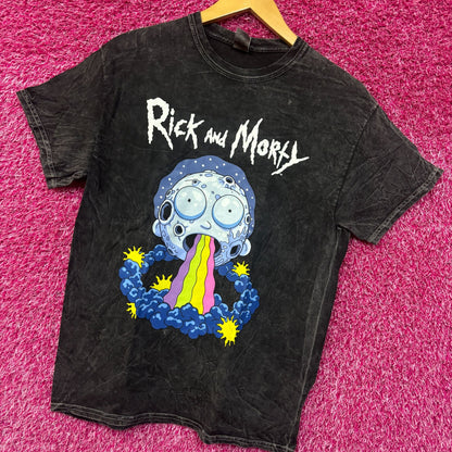 Rick and Morty Moon Morty mineral wash T-shirt size medium