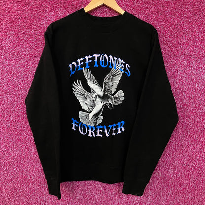 Deftones 2025 North American Tour Doves Graphic Crewneck Sweatshirt Medium