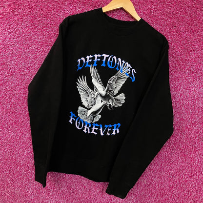 Deftones 2025 North American Tour Doves Graphic Crewneck Sweatshirt Medium