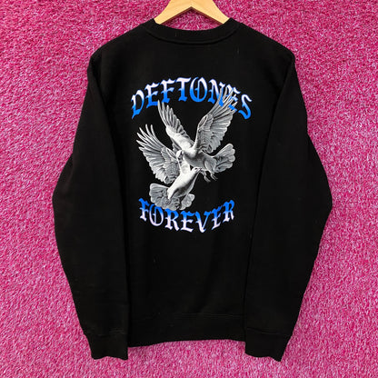 Deftones 2025 North American Tour Doves Graphic Crewneck Sweatshirt Medium