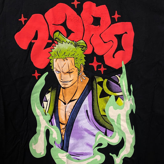 One Piece Roronoa Zoro Wano Arc Anime Graphic T-Shirt 2XL