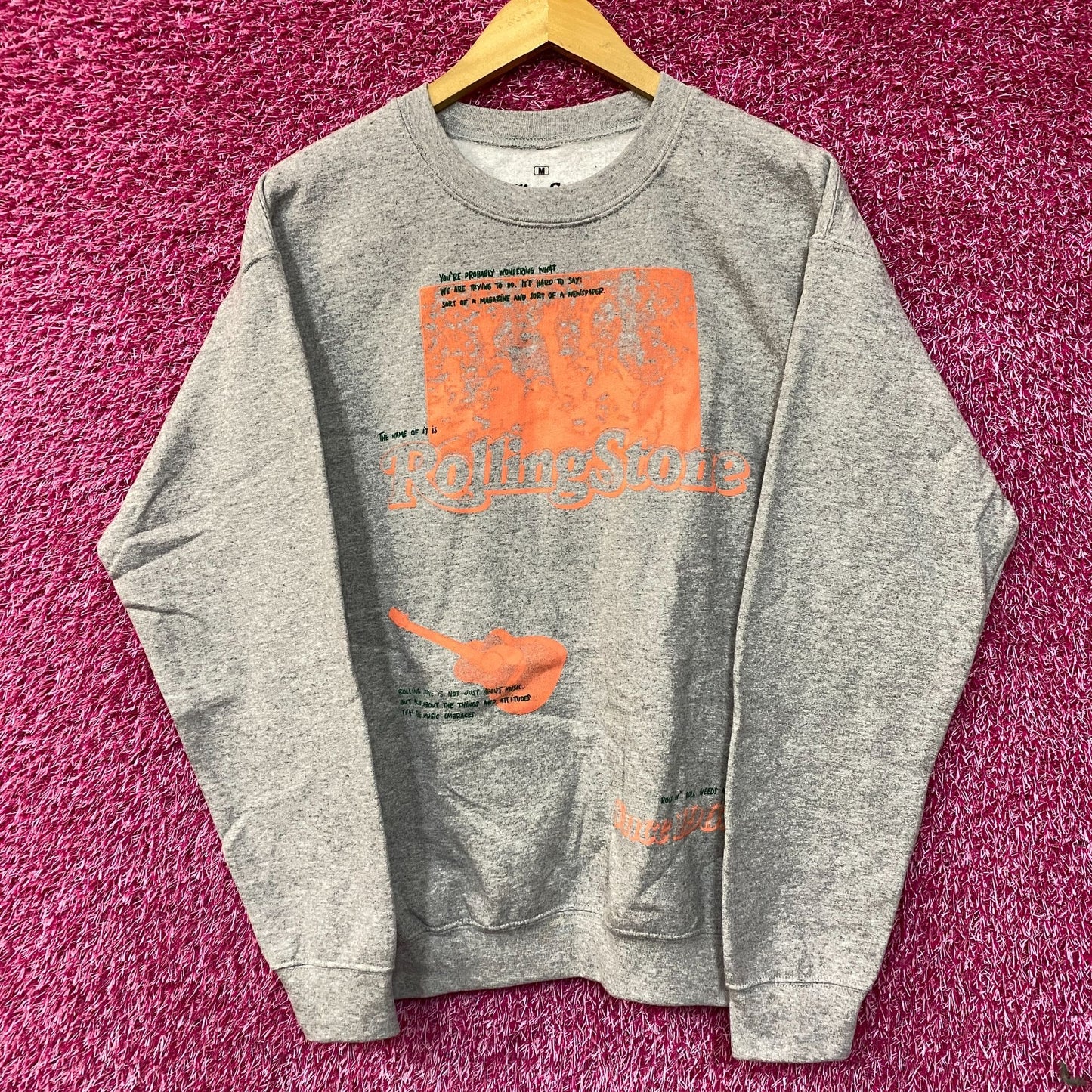 Rolling Stones Graphic Crewneck Sweatshirt Medium