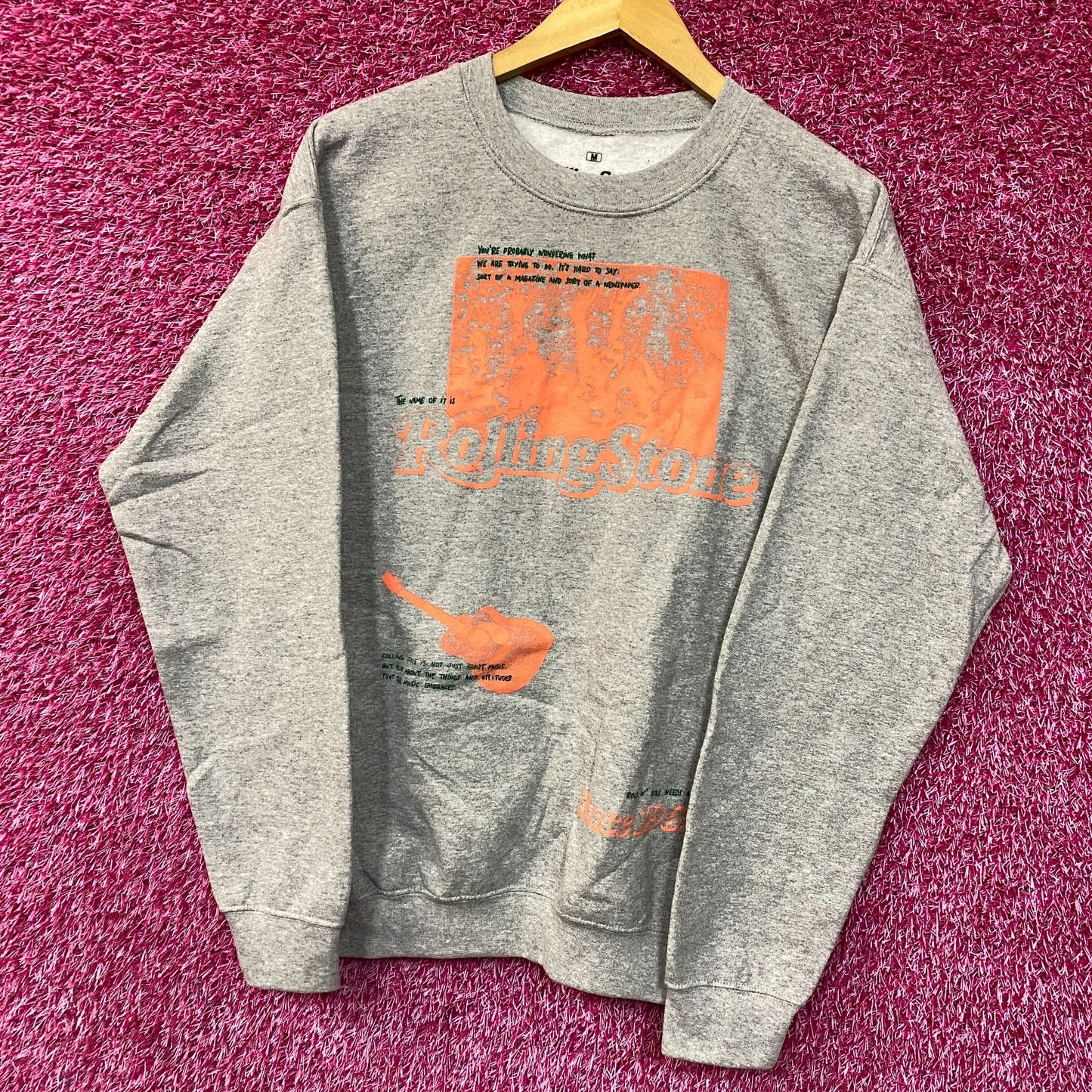 Rolling Stones Graphic Crewneck Sweatshirt Medium