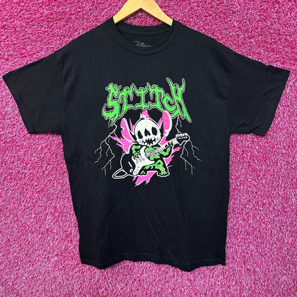 Stitch Electric Guitar Shredding Disney Animated Movie Tee L