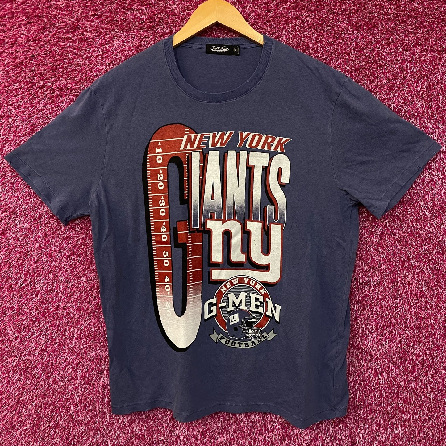 Junk Food Clothing New York Giants G-Men Graphic Women's T-Shirt XL