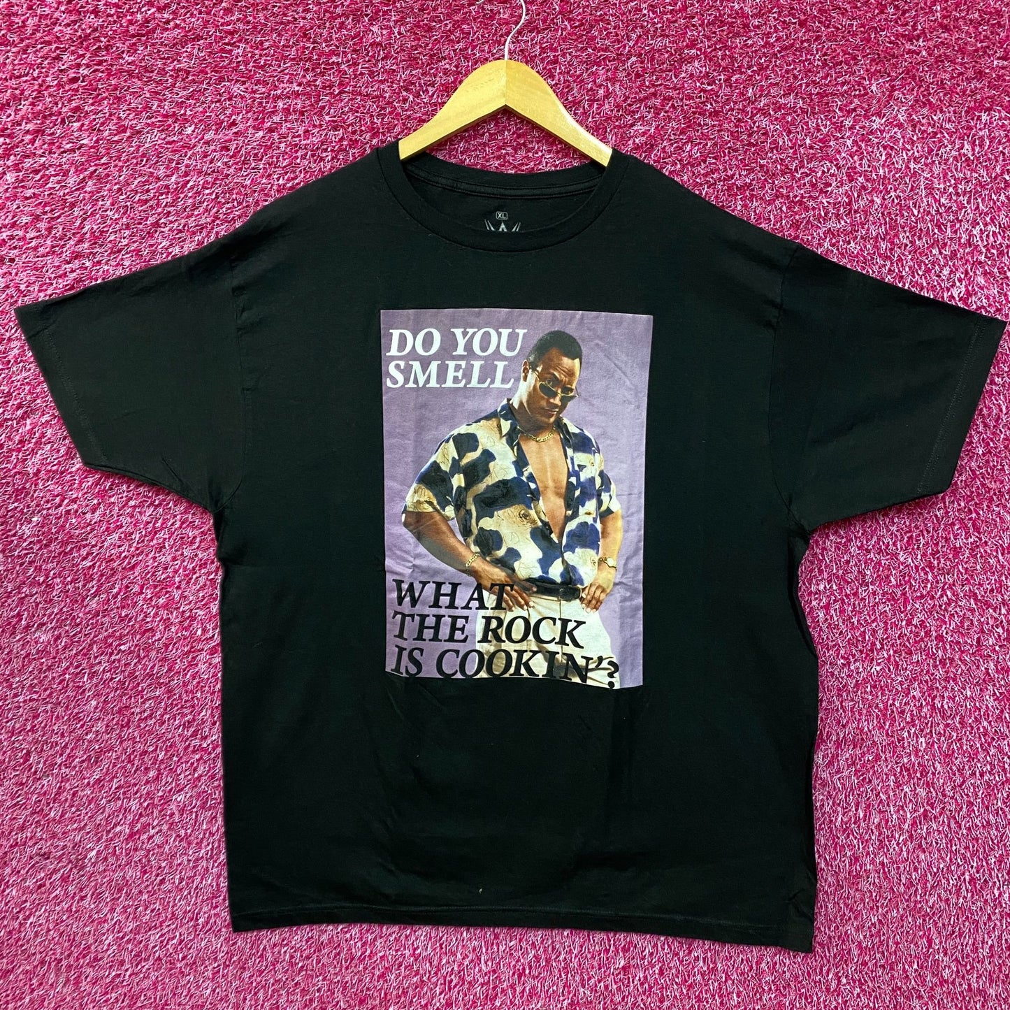 WWE The Rock Do You Smell What is Cookin'? Portrait T-Shirt XL