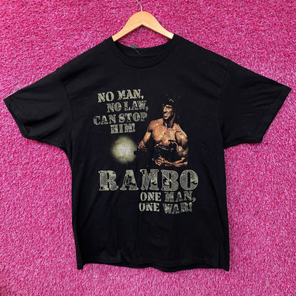 Rambo "One Man, One War" Graphic T-Shirt XL