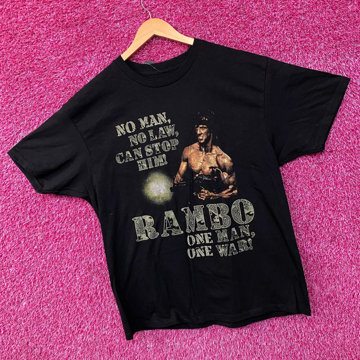 Rambo "One Man, One War" Graphic T-Shirt XL