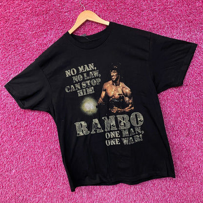 Rambo "One Man, One War" Graphic T-Shirt XL