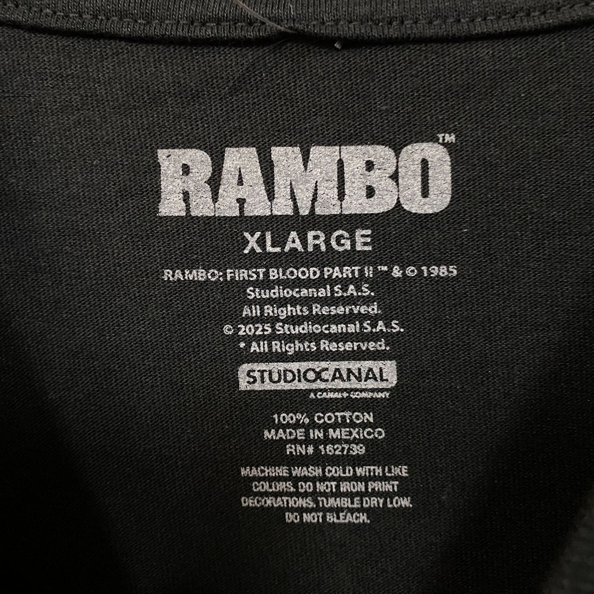 Rambo "One Man, One War" Graphic T-Shirt XL