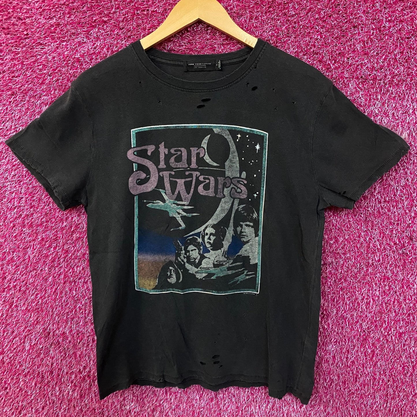 Junk Food Clothing Star Wars Galaxy Far Far Away Retro Style Destroy Tee Small