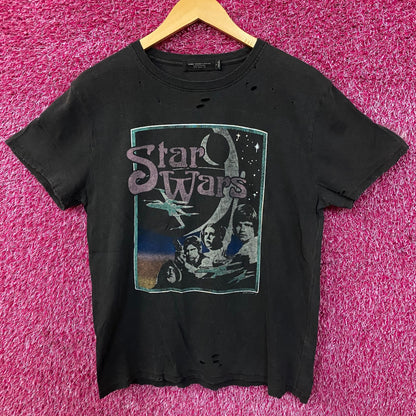 Junk Food Clothing Star Wars Galaxy Far Far Away Retro Style Destroy Tee Small