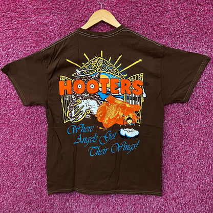 Hooters "Where Angels Get Their Wings!" Graphic T-Shirt Large