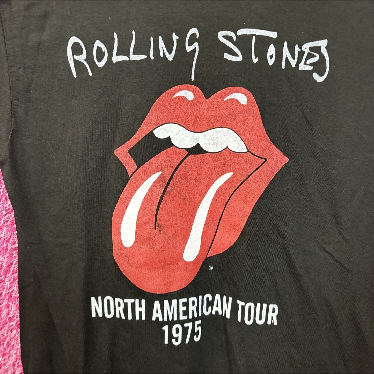 The Rolling Stones North American Tout 1975 Rock tee size small