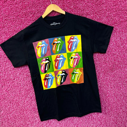 The Rolling Stones Warhol Style Pop Art Hot Lips Rock Tee M