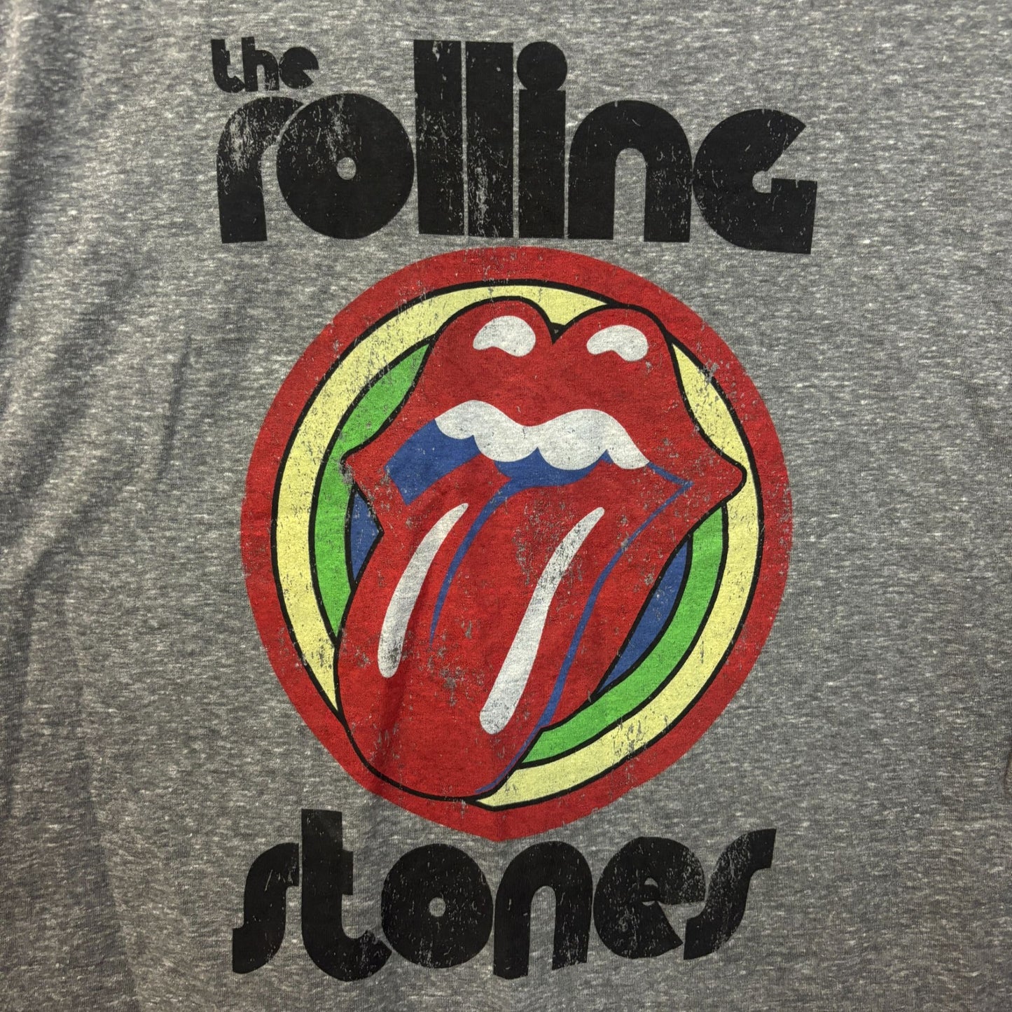 The Rolling Stones Hot Lips Rock Long Sleeve Scoopneck Top M