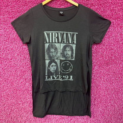 Nirvana 1991 Nevermind Rock Show Women’s Grunge Band Top M