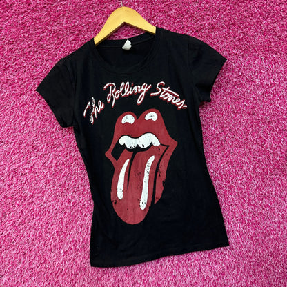 The Rolling Stones Hot Lips Logo Women’s Rock Band Top M