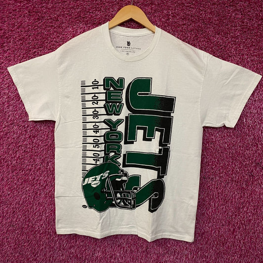 NFL New York Jets Yardage Graphic Design T-Shirt Medium