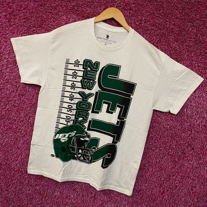 NFL New York Jets Yardage Graphic Design T-Shirt Medium