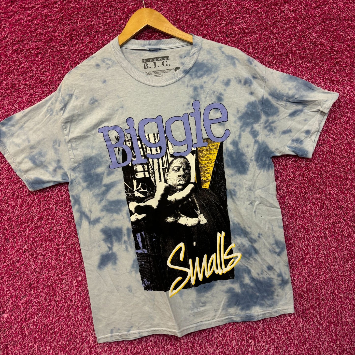 The Notorious B.I.G. Biggie Smalls Born Again Rap Tie Dye tshirt size M