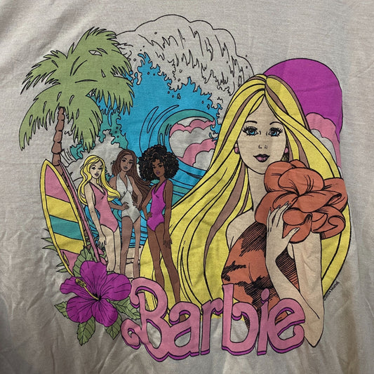 Junk Food Clothing Women's Barbie Malibu Vintage Style Tissue Tank Top Large