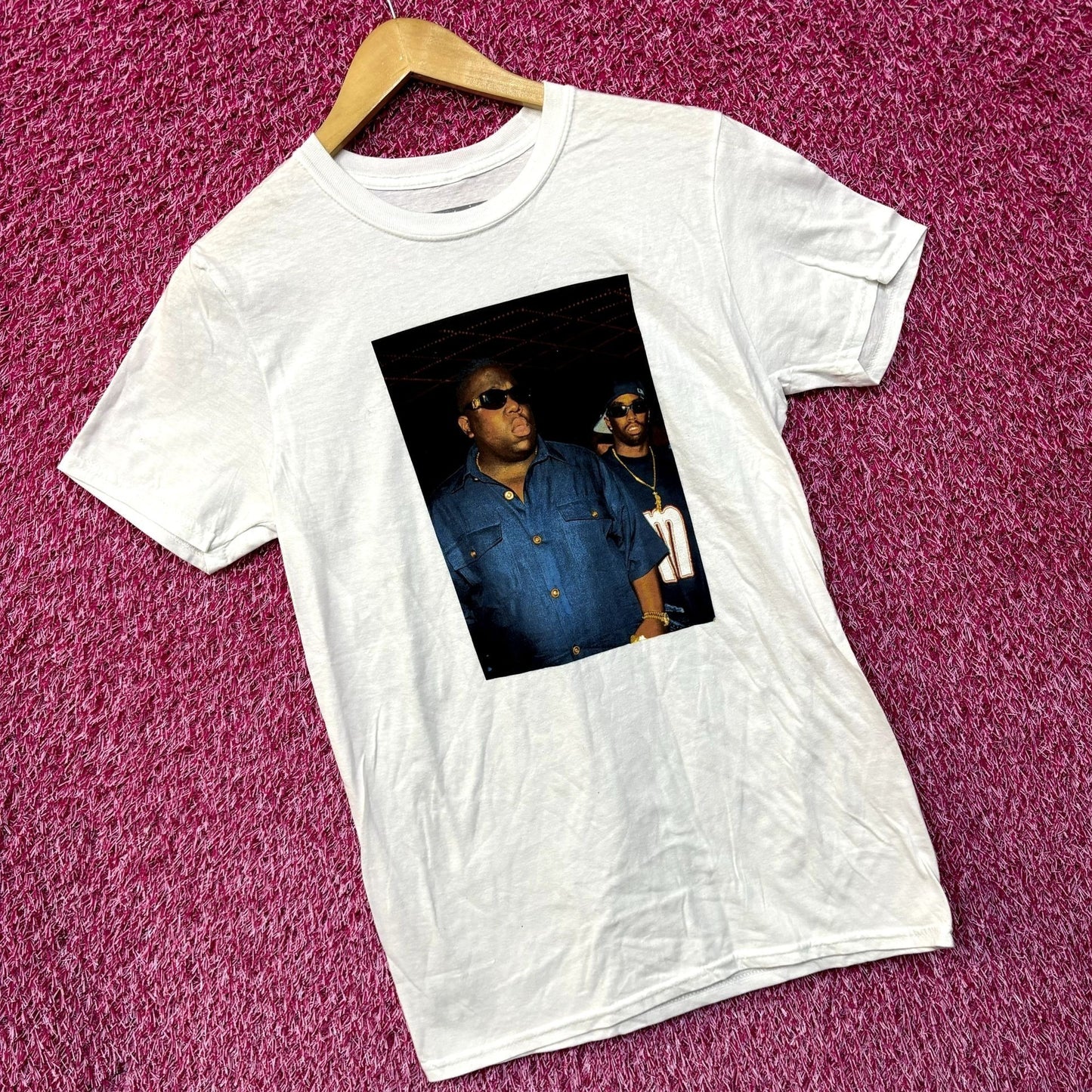 The Notorious BIG Bad Boy Club Poster Hip Hop Tee S