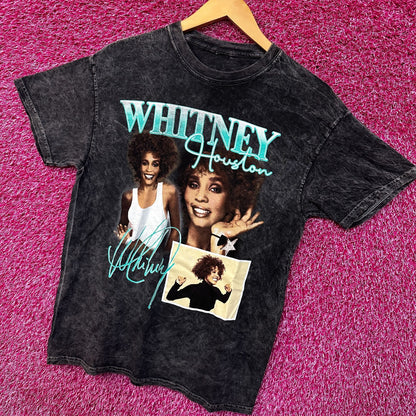 Whitney Houston Retro Style mineral wash tshirt size Medium