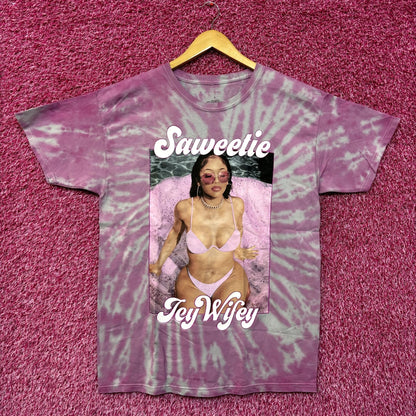 Saweetie Icy Wifey High Maintenance ICY GRL Rap Tie Dye L