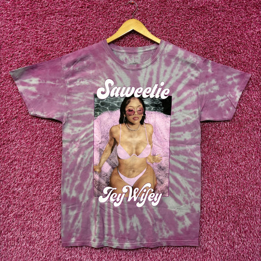 Saweetie Icy Wifey High Maintenance ICY GRL Rap Tie Dye L