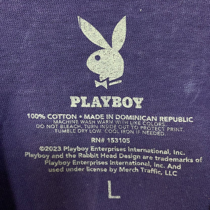 Playboy Logo retro Vtg Wash Size Large