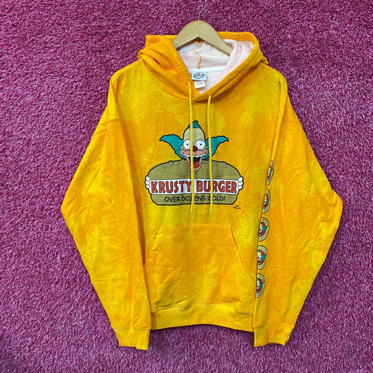 The Simpsons Krusty Burger tiedye hoodie size Large