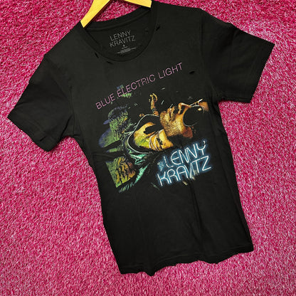 Lenny Kravitz Blue Electric Light Women’s Distressed Tee S