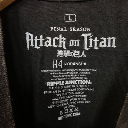 Attack on Titan Levi Ackerman Anime Graphic T-shirt Large