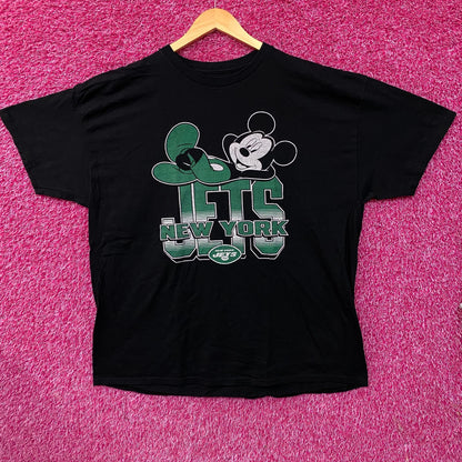 Junk Food x NFL Disney Mickey Mouse Kick Back New York Jets Shirt XL