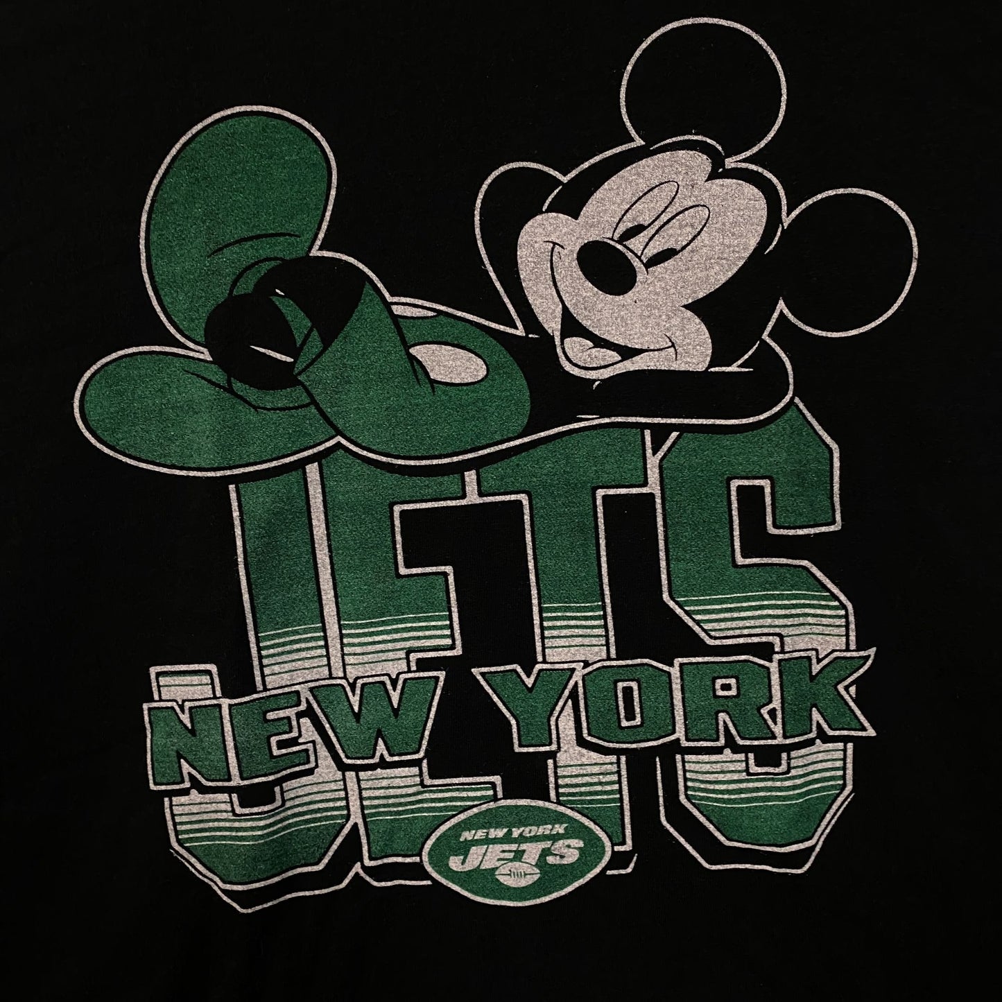 Junk Food x NFL Disney Mickey Mouse Kick Back New York Jets Shirt XL