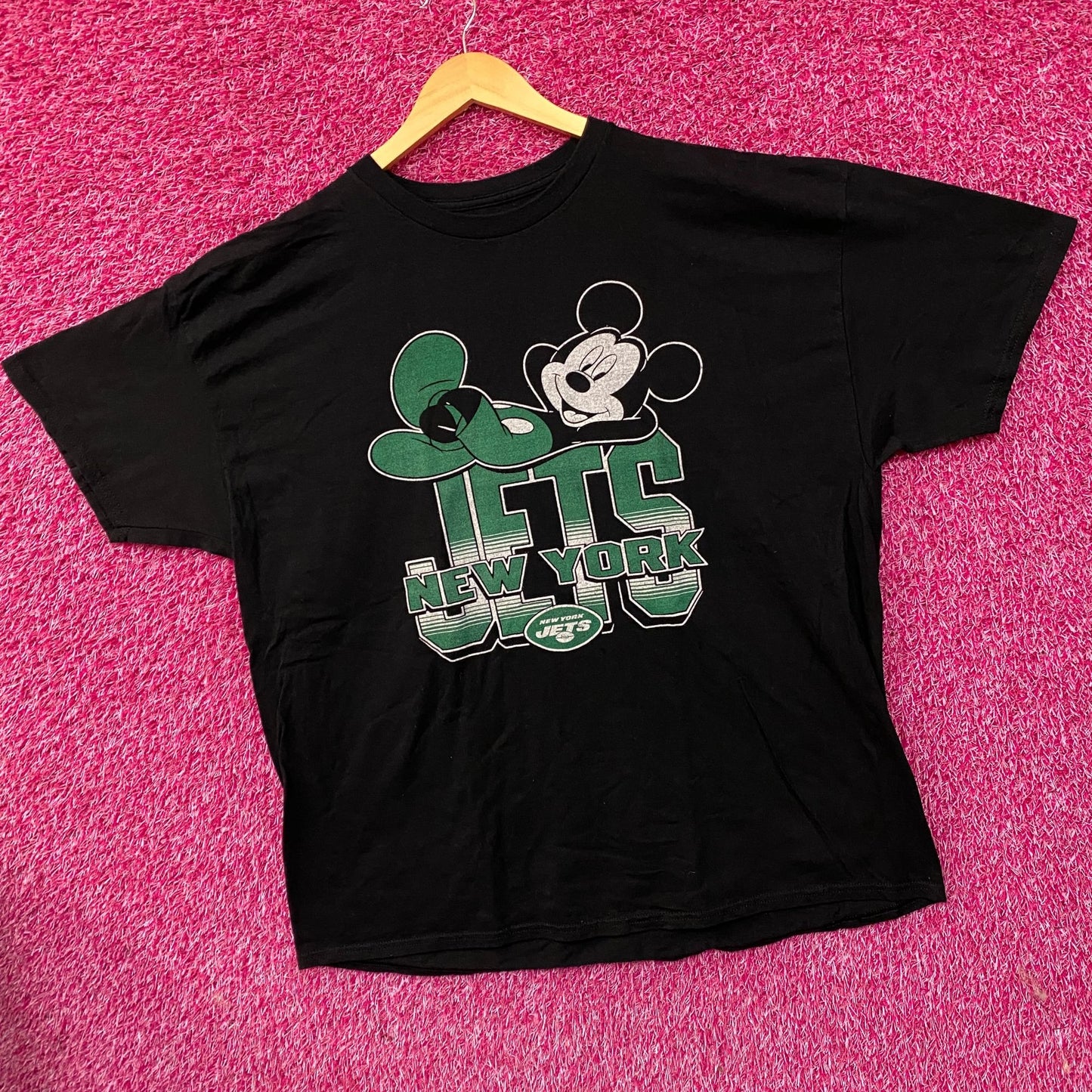 Junk Food x NFL Disney Mickey Mouse Kick Back New York Jets Shirt XL