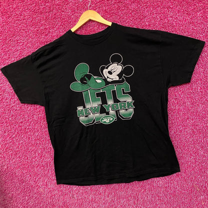 Junk Food x NFL Disney Mickey Mouse Kick Back New York Jets Shirt XL
