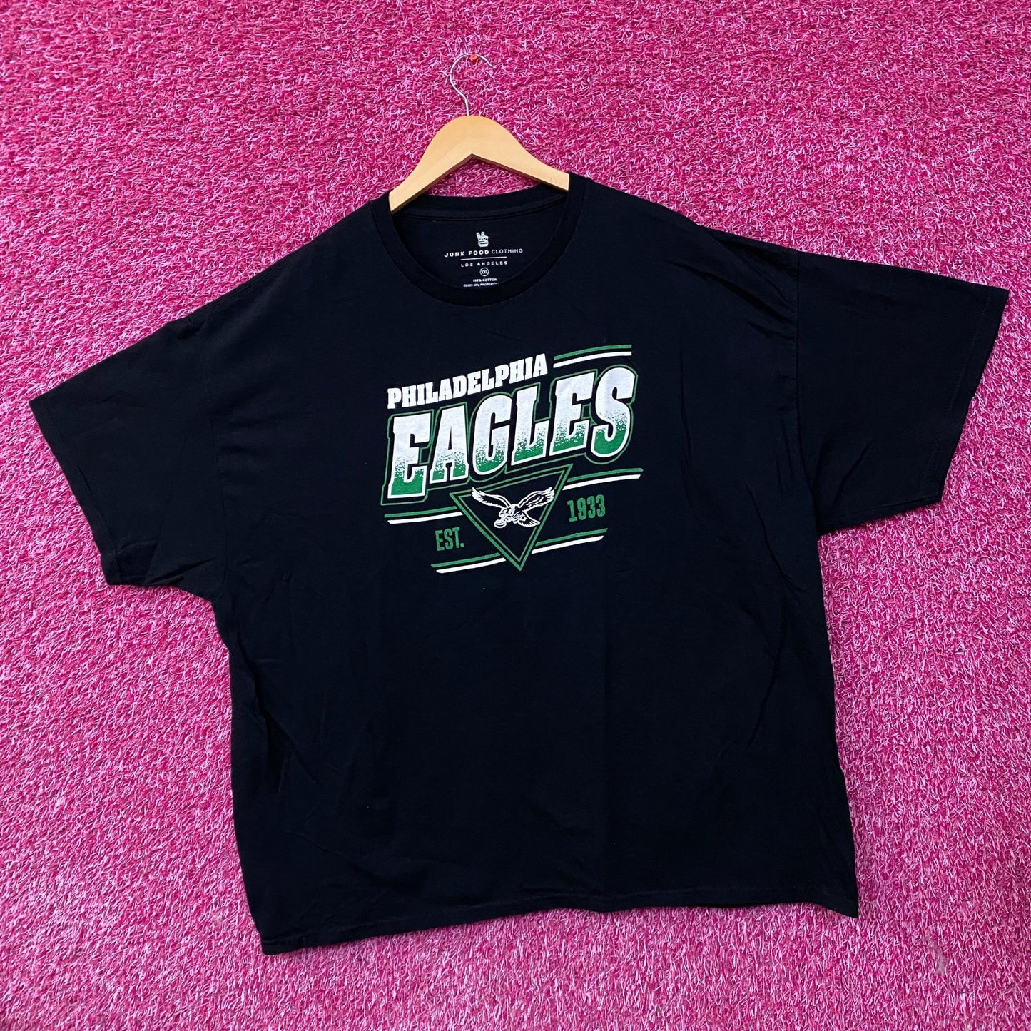 NFL Junk Food Philadelphia Eagles Black Tshirt size 2XL