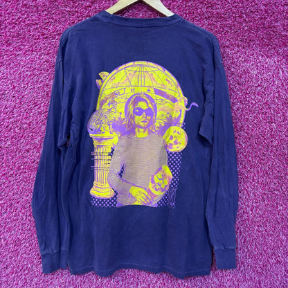 Kurt Kobain Nirvana Long Sleeve Oversized Grunge Tshirt size Medium