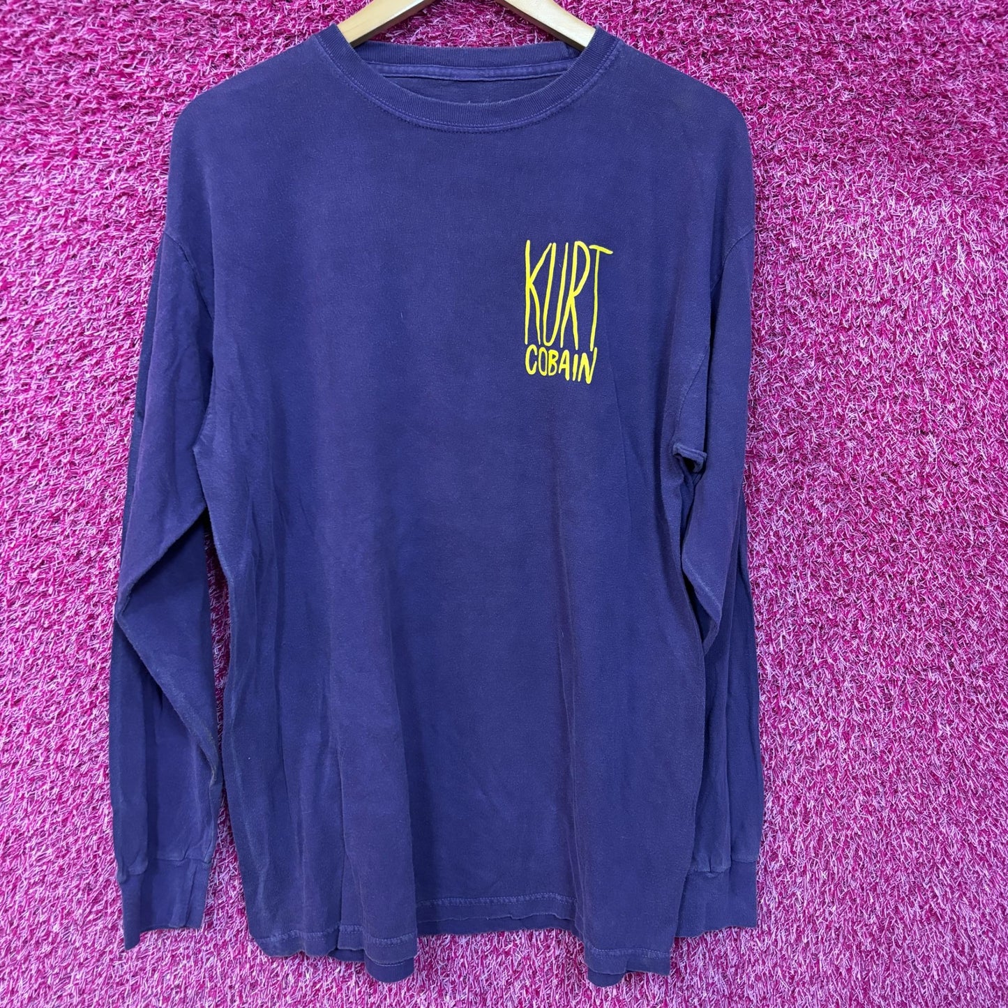 Kurt Kobain Nirvana Long Sleeve Oversized Grunge Tshirt size Medium