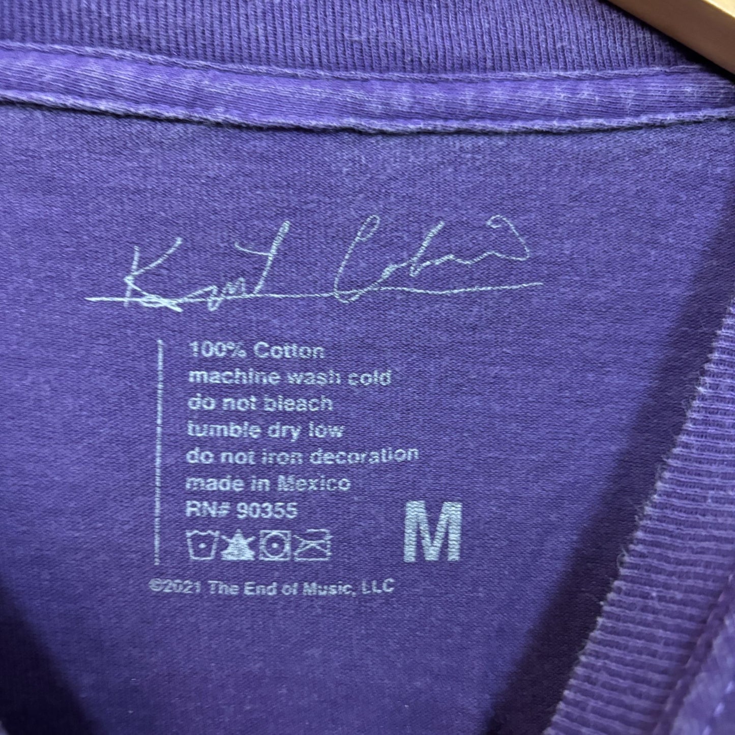 Kurt Kobain Nirvana Long Sleeve Oversized Grunge Tshirt size Medium